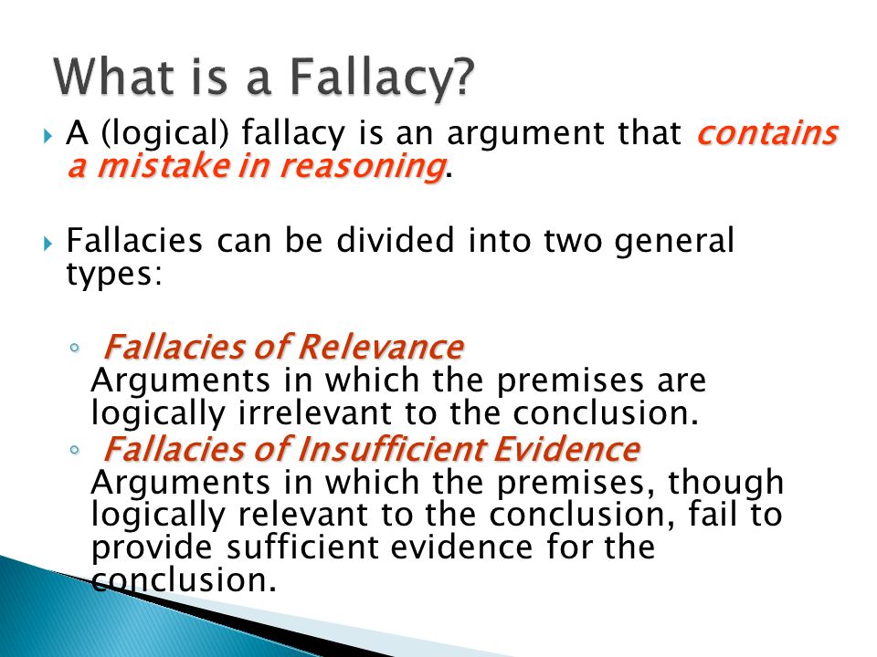 Four types of fallacy